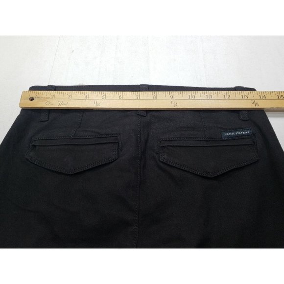 Social Standard Sanctuary Womens Jeans Slim Straight Crop Stretch Black Size 2 - Picture 6 of 7